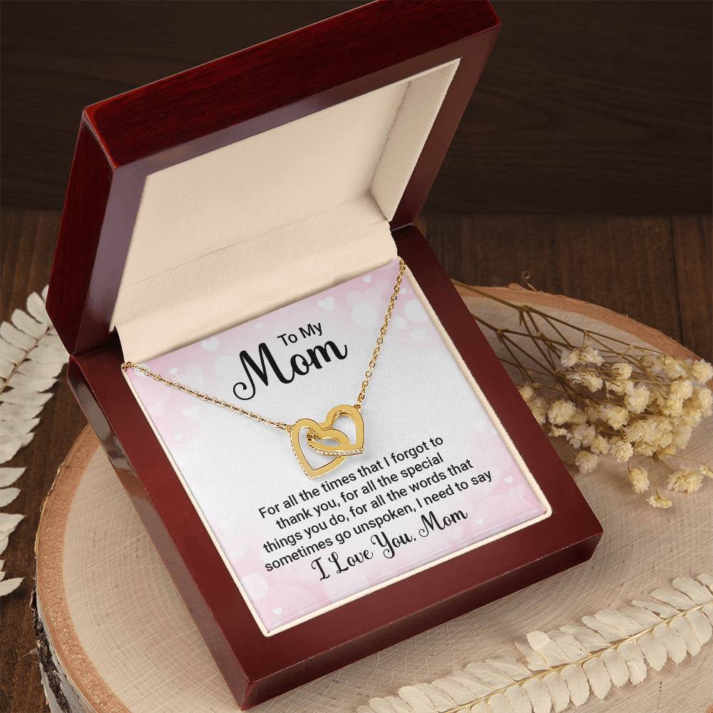 Interlocking Hearts Necklace to Mom
