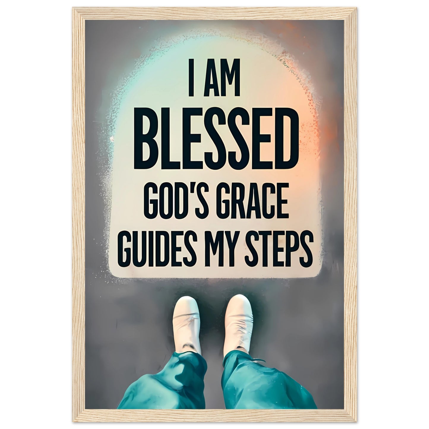 I Am Blessed, God's Grace Guides My Steps Framed Poster