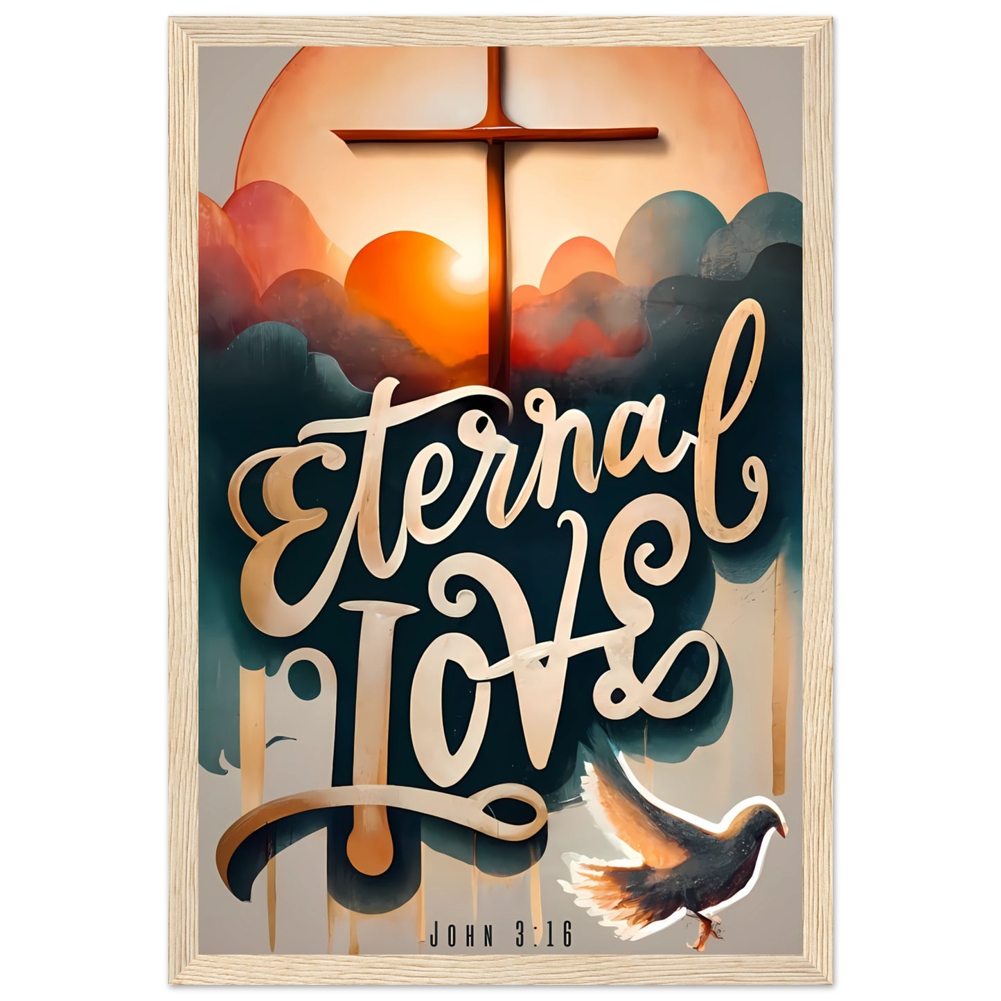 Eternal Love John 3:16 Framed Print