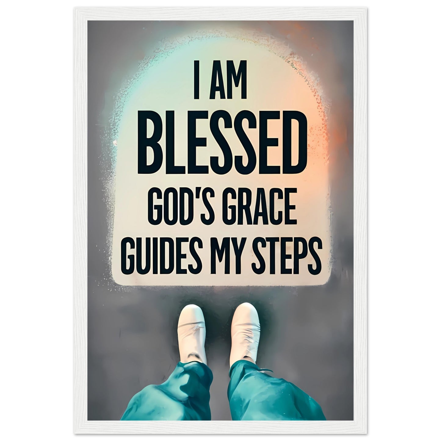 I Am Blessed, God's Grace Guides My Steps Framed Poster