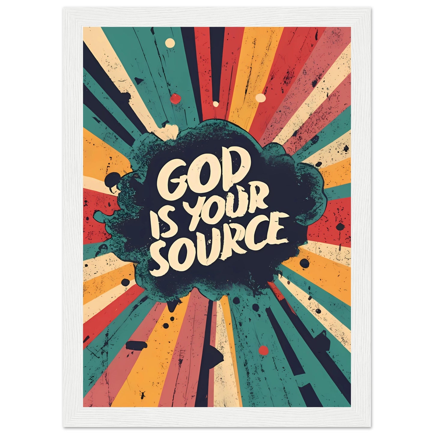 God is your Source Retro Framed Poster