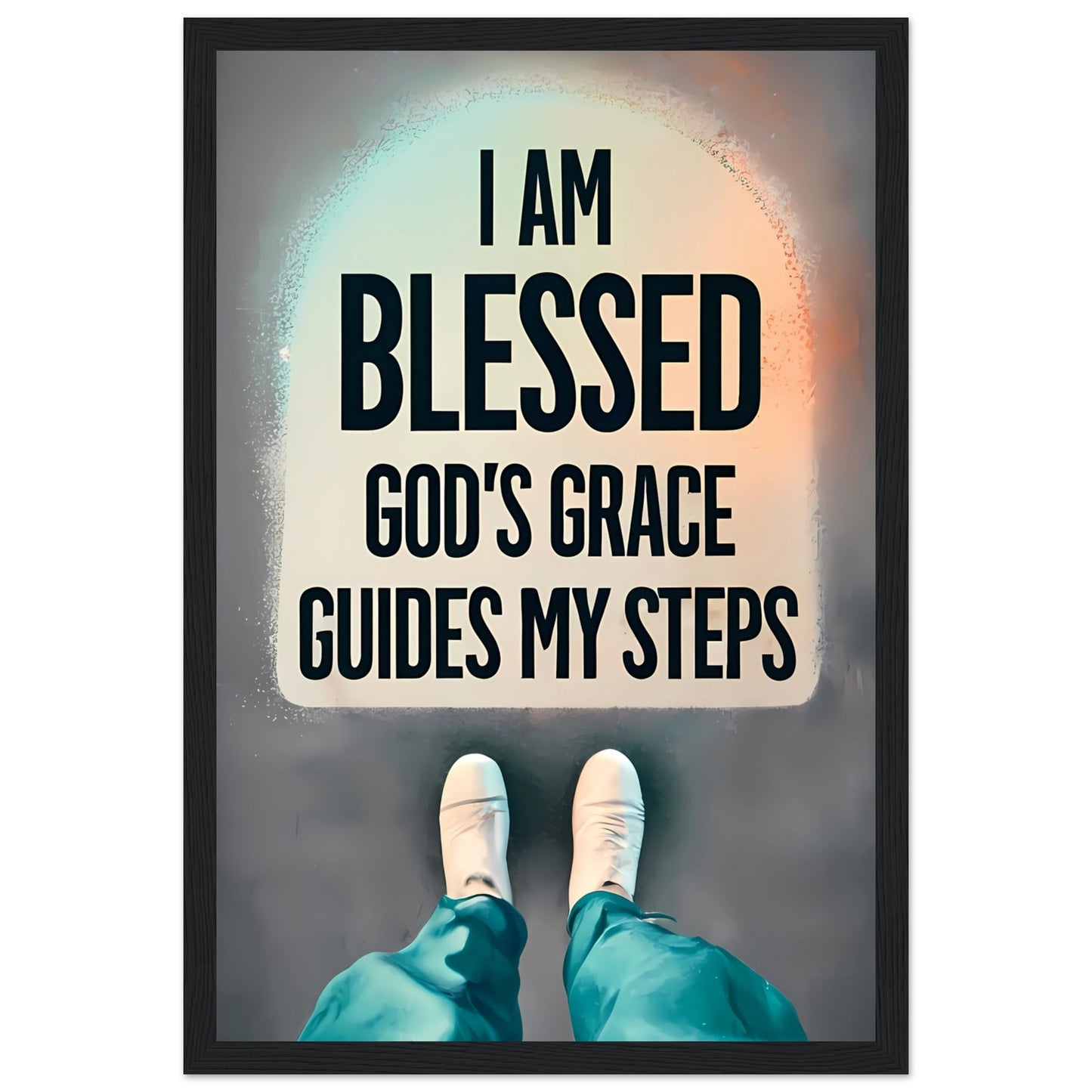 I Am Blessed, God's Grace Guides My Steps Framed Poster