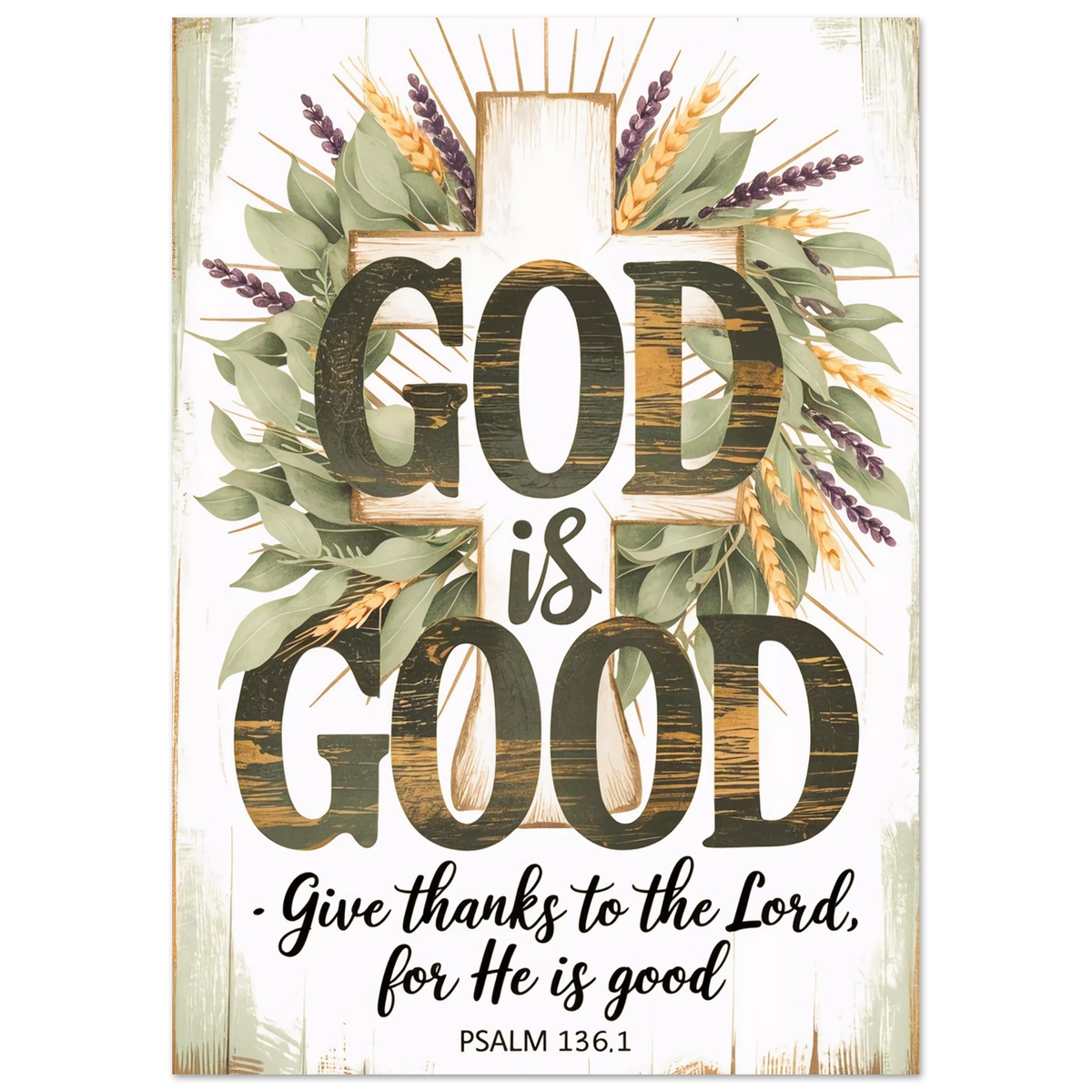 Good God God is Good | Rustic Farmhouse Christian Wall Art – Lafia Craft