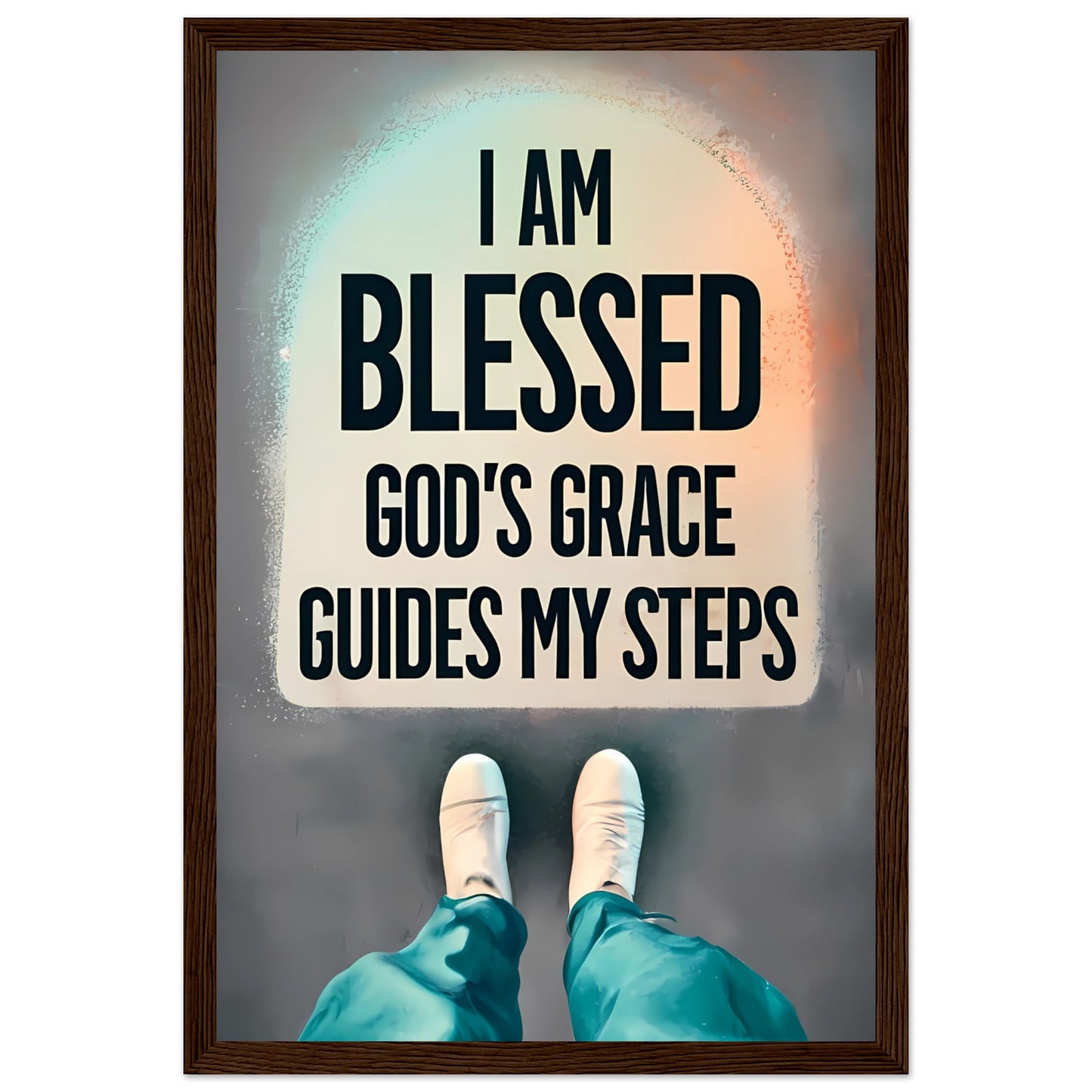 I Am Blessed, God's Grace Guides My Steps Framed Poster