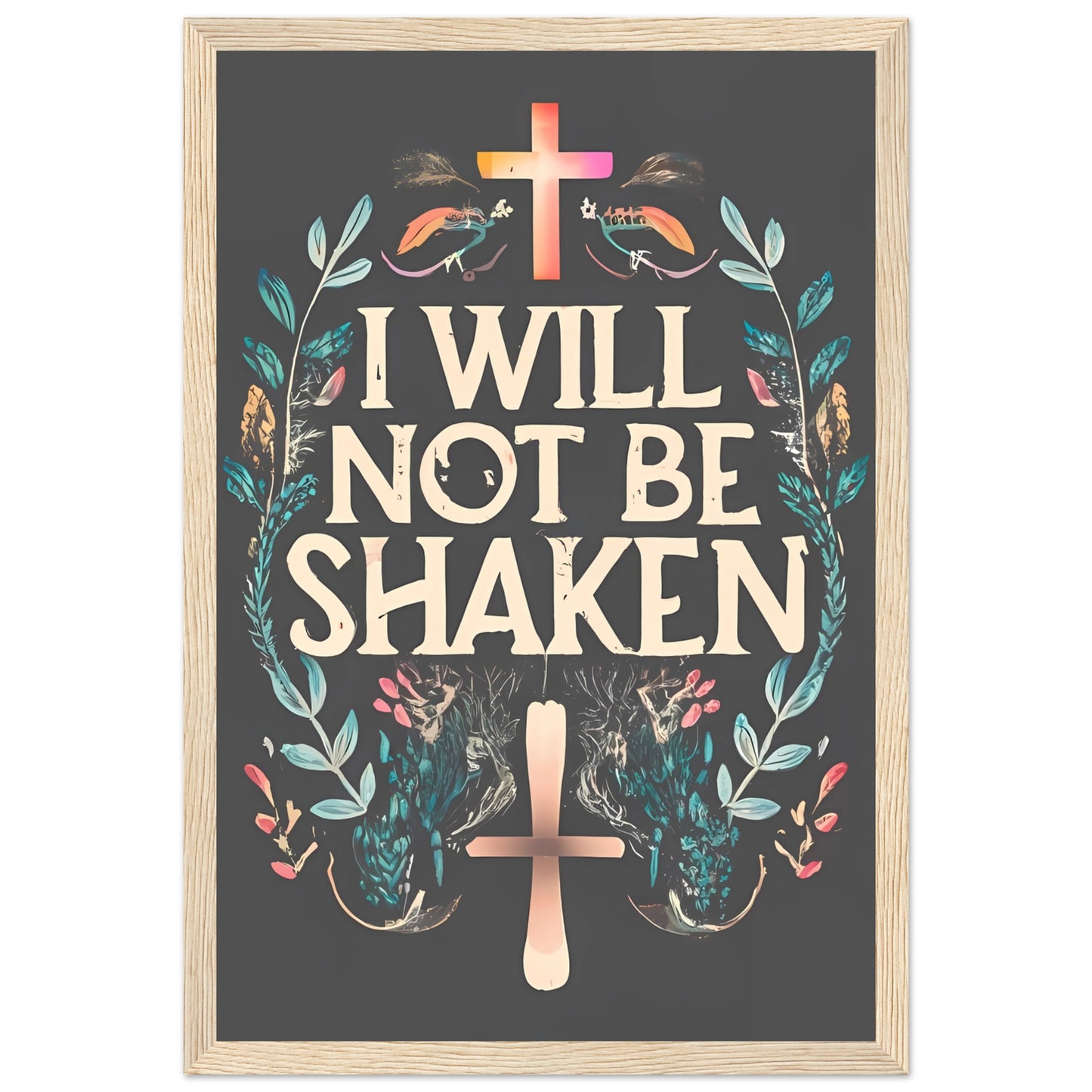 I Will Not Be Shaken Framed Print