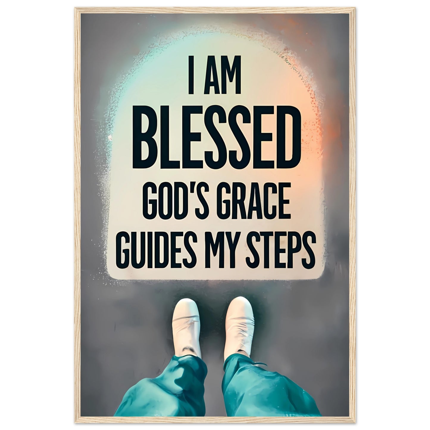 I Am Blessed, God's Grace Guides My Steps Framed Poster