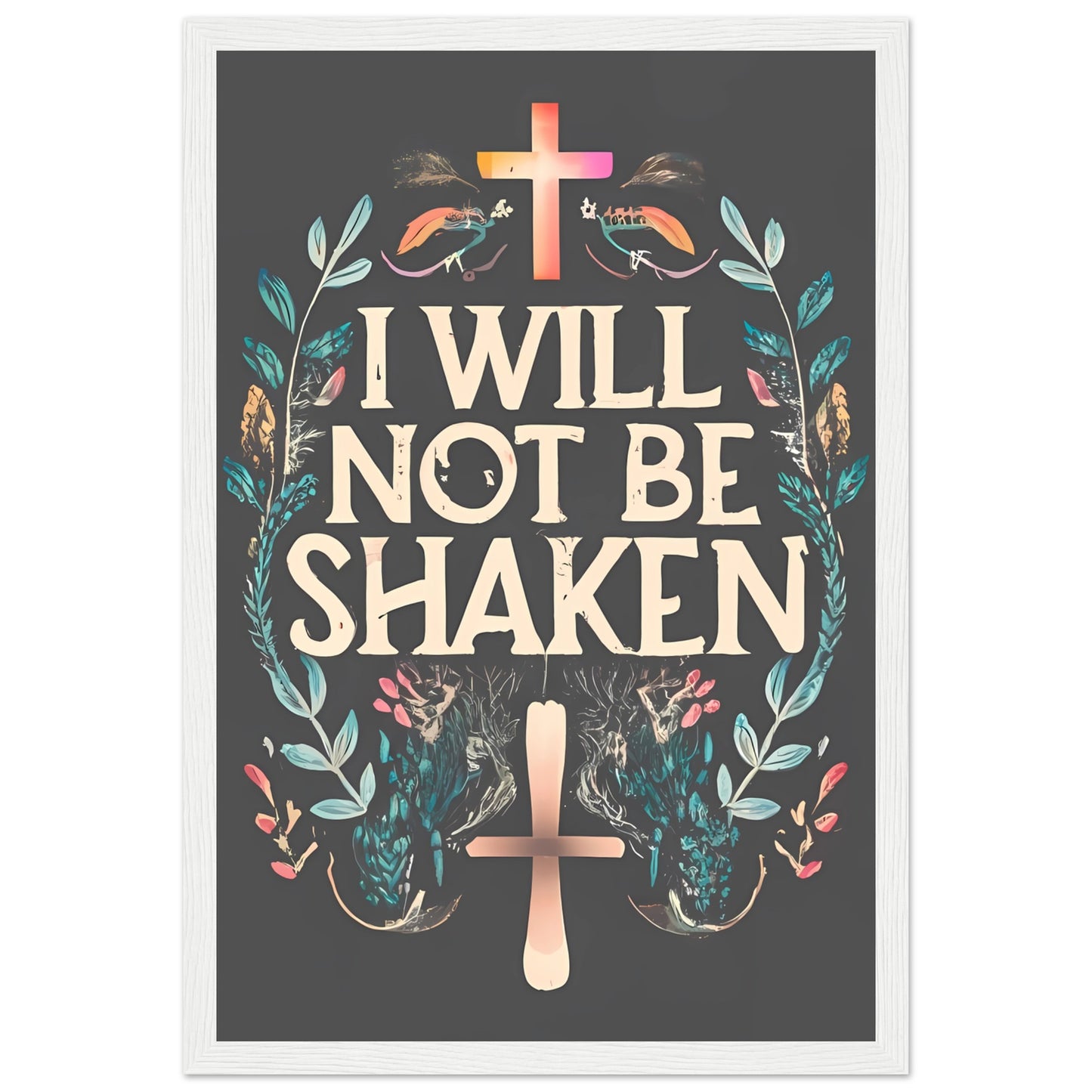 I Will Not Be Shaken Framed Print