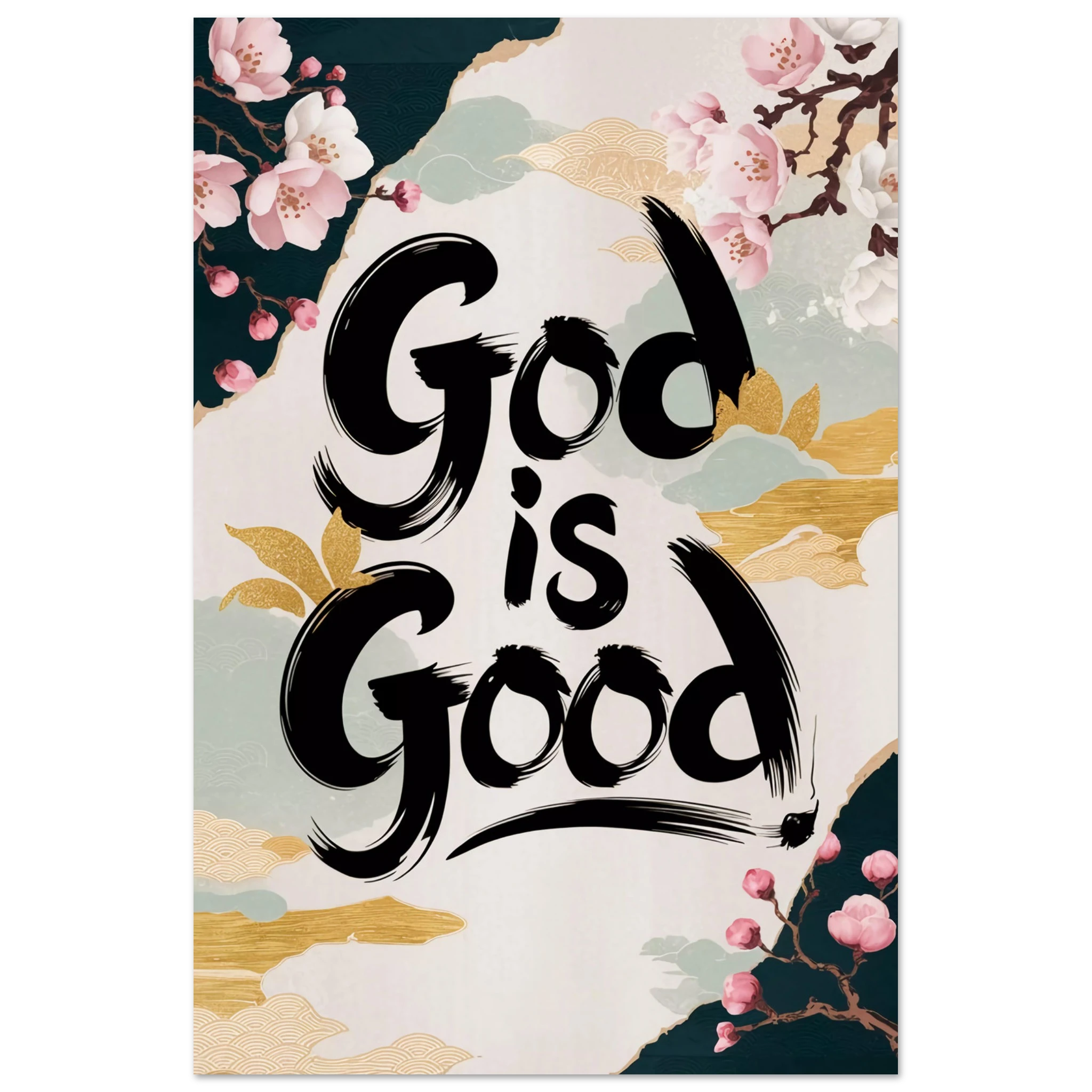 God is Good | Asian Luxury Christian Art Print | Washi Design – Lafia Craft