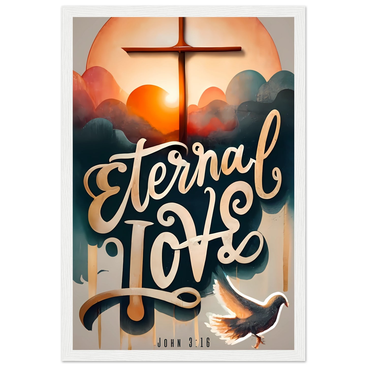 Eternal Love John 3:16 Framed Print