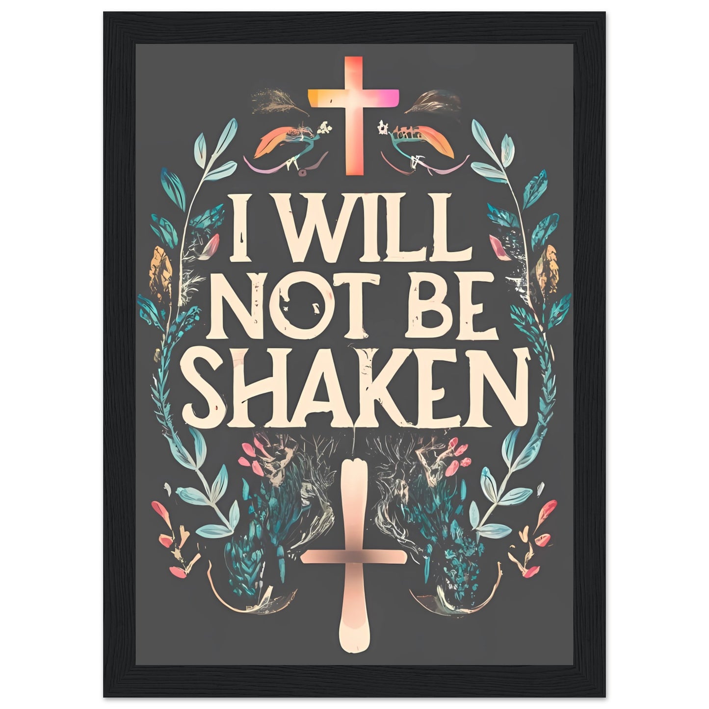 I Will Not Be Shaken Framed Print