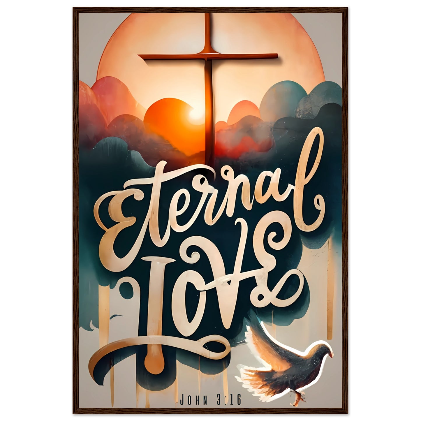 Eternal Love John 3:16 Framed Print