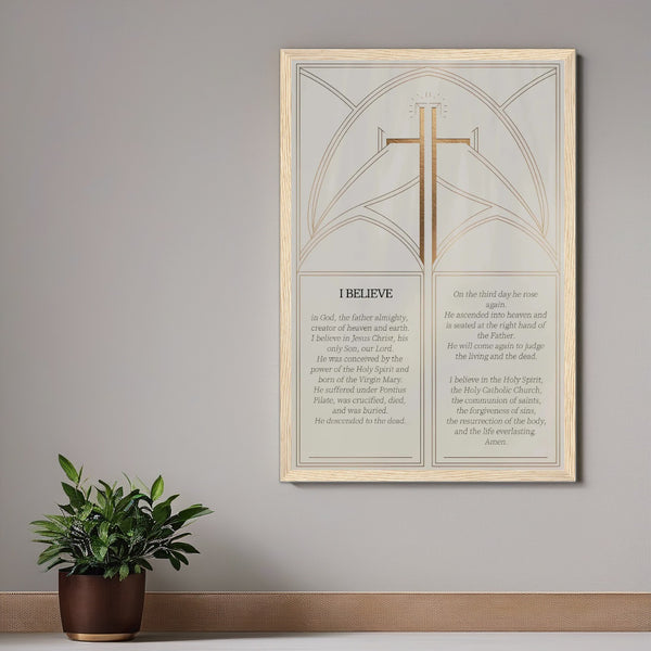 Apostles' Creed Wall Art | Modern Sacred Typography Print – Lafia Craft