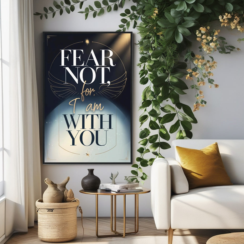 Fear Not, For I Am With You | Isaiah 41:10 Wall Art