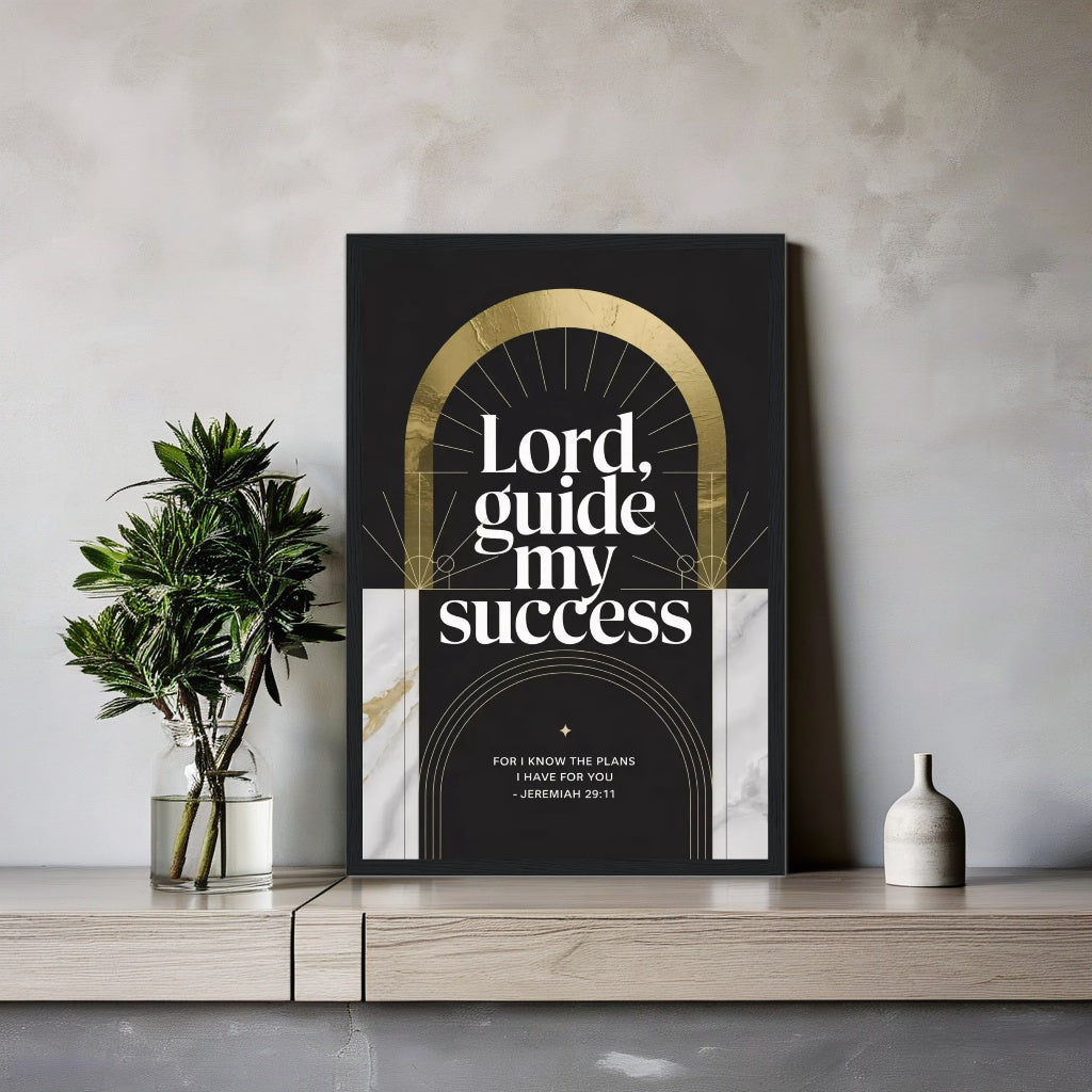 Lord Guide My Success | Christian Success Wall Art Print