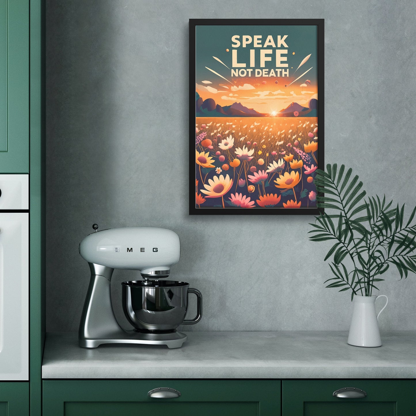 Speak Life Not Death Retro Style Framed Print