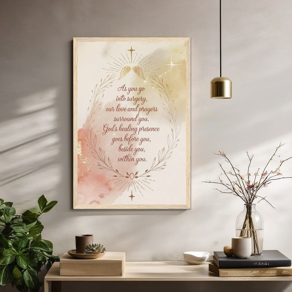 Surgery Prayer Wall Art | Healing Christian Medical Gift