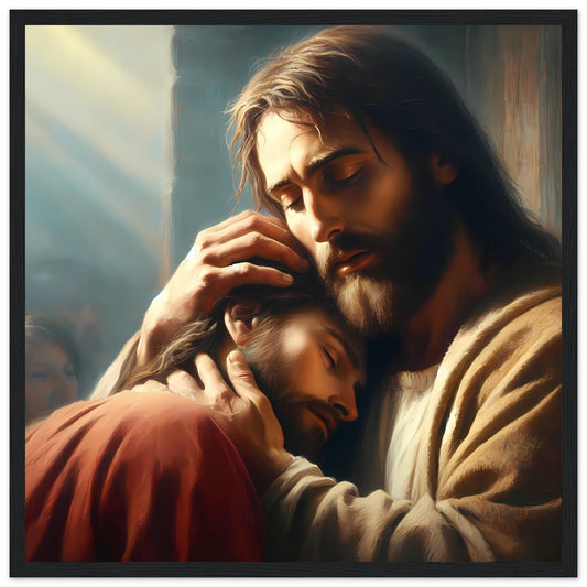 Lean on Me, Jesus Framed Print