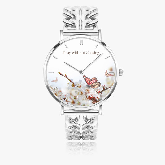 Pray Without Ceasing Hollow Out Strap Quartz Watch