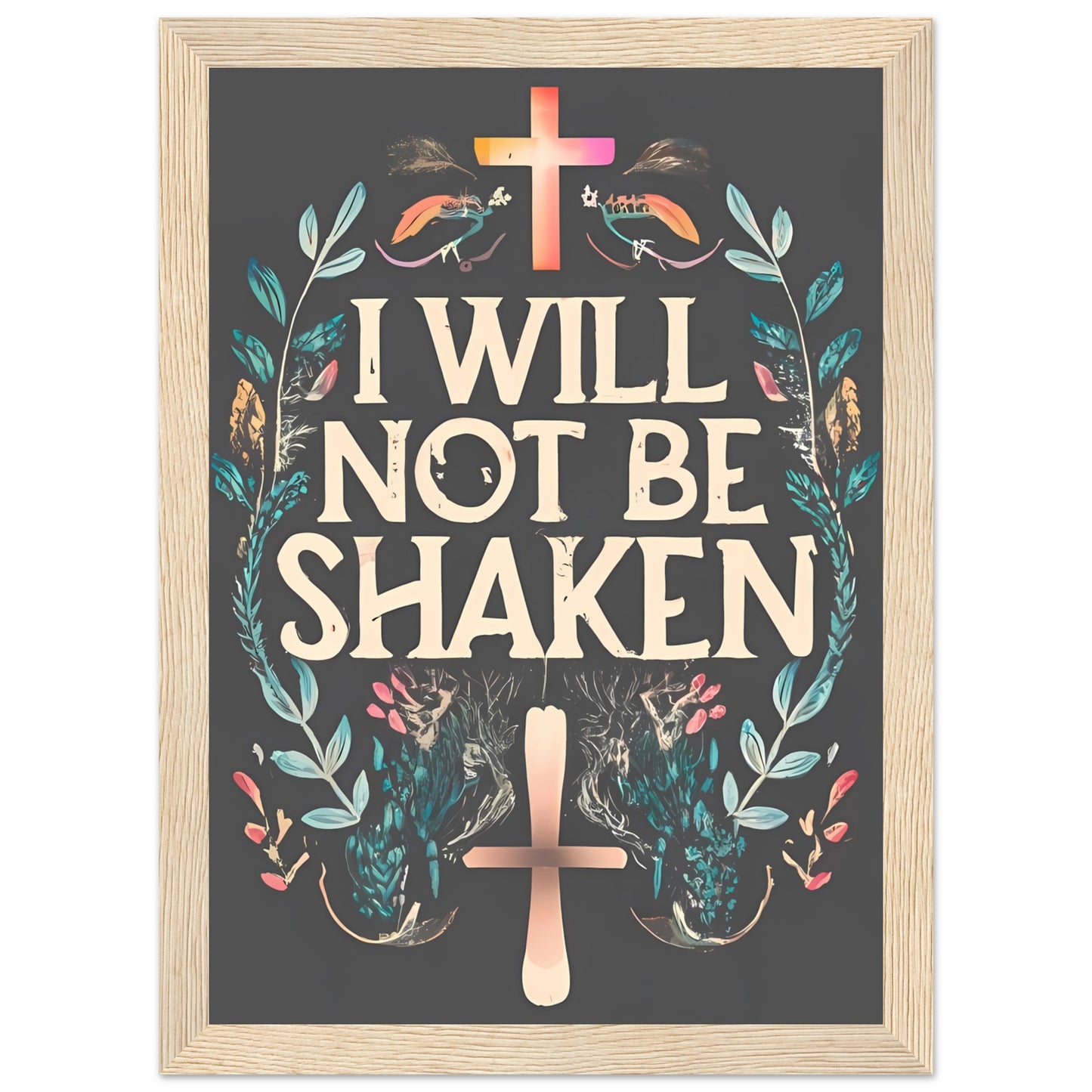 I Will Not Be Shaken Framed Print