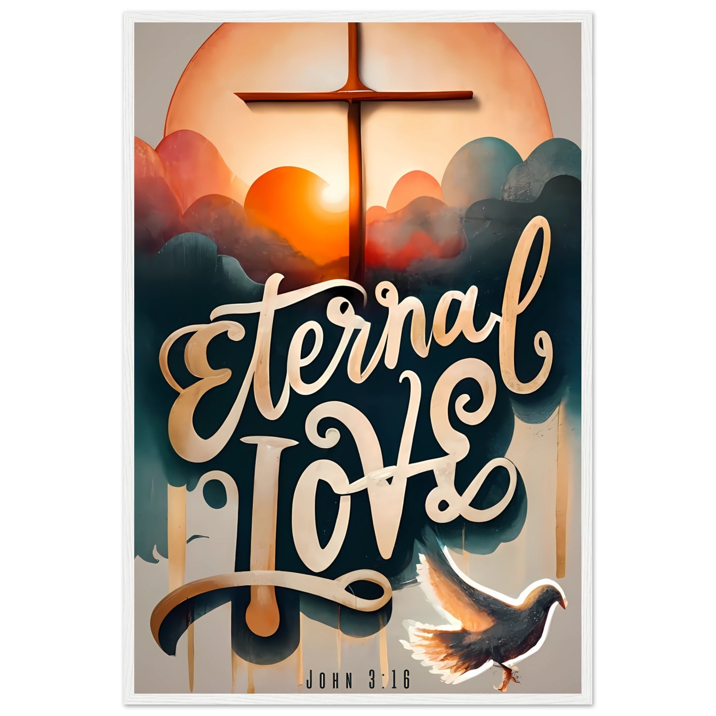 Eternal Love John 3:16 Framed Print