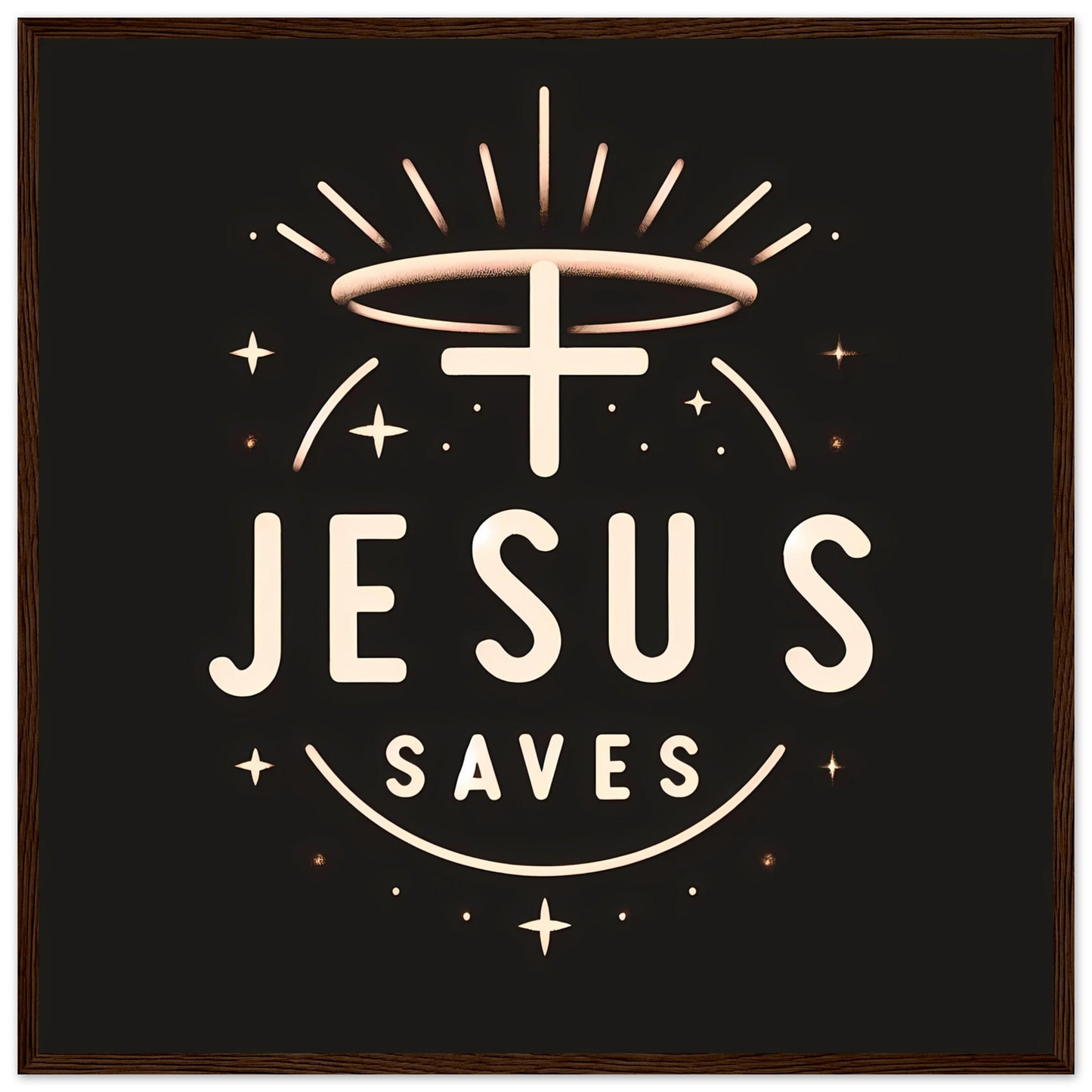 Jesus Saves Minimalist Framed Poster